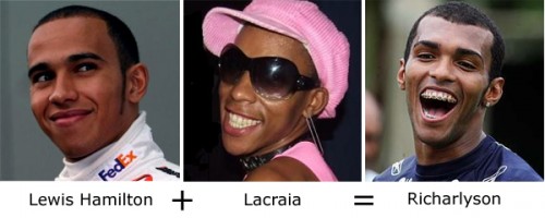 Lewis Hamilton + Lacraia = Richarlyson Lewis Hamilton + Lacraia = Richarlyson